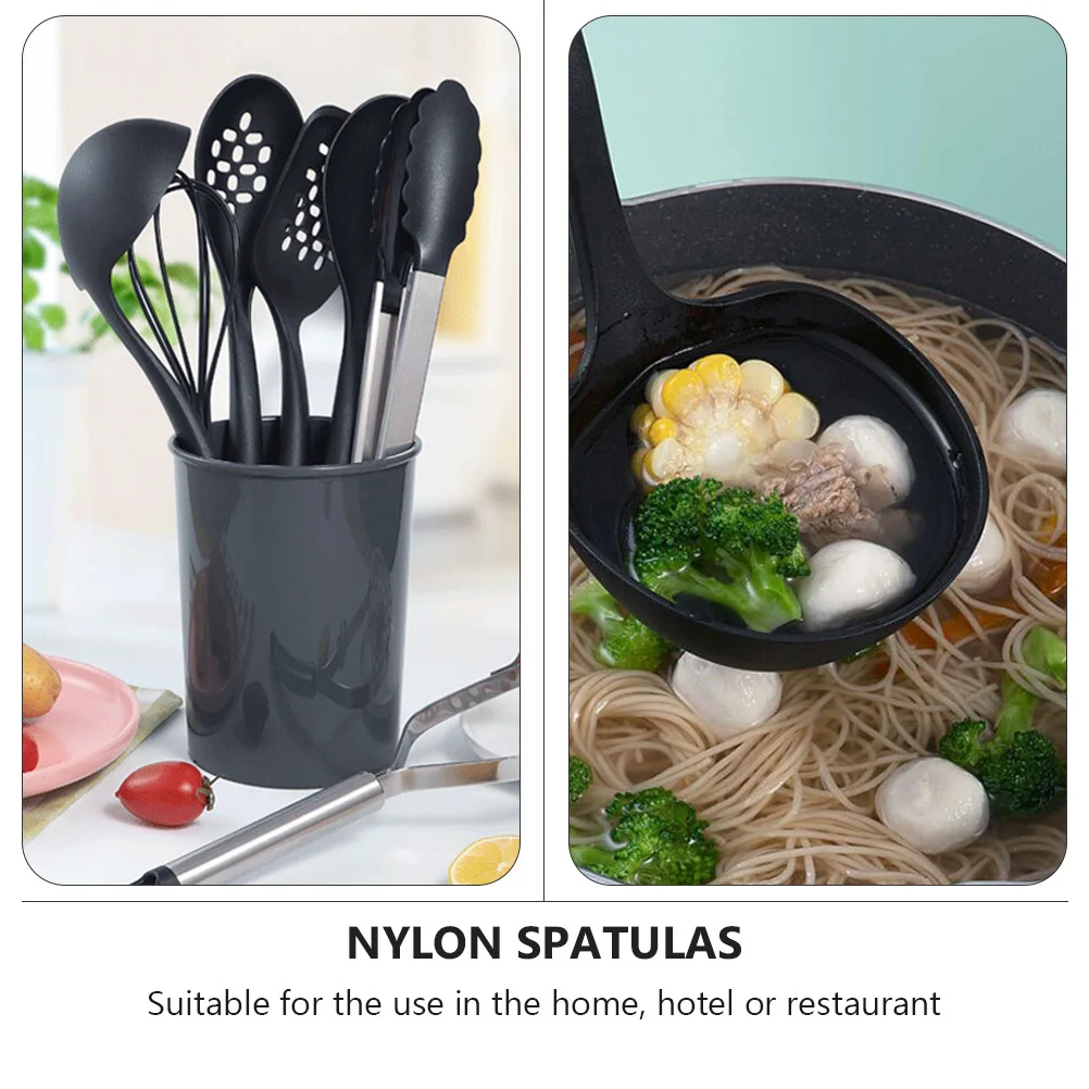 

1Set Kitchenware Spatula Spoon Set Nylon Cooking Turner High Quality Heat Resistant for Home Hotel Cooking Turner