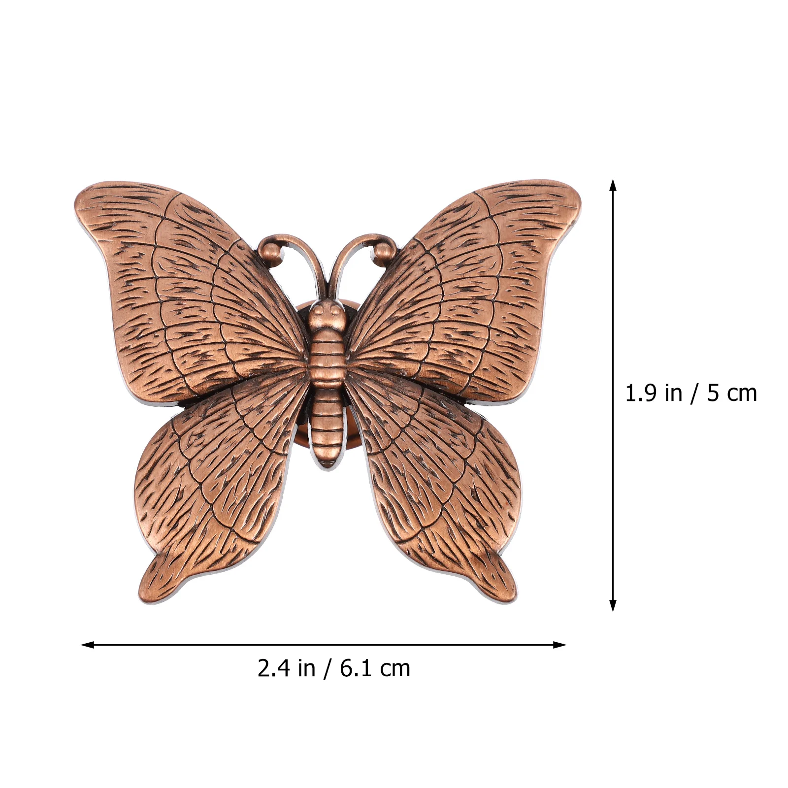 2 قطعة الفراشات المعدنية على شكل مقابض أدراج خزانة مقابض سحب صنعة بديعة دائم آمن أثاث المنزل #4