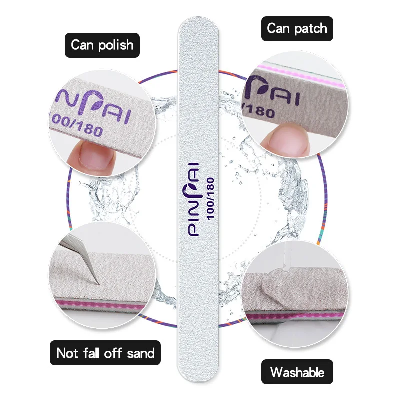 5PCS 100/180 Grits Nail Files Set Nail Art Tips Grinding Sanding Block UV Gel Polisher File Double Side Nails Polishing File Kit