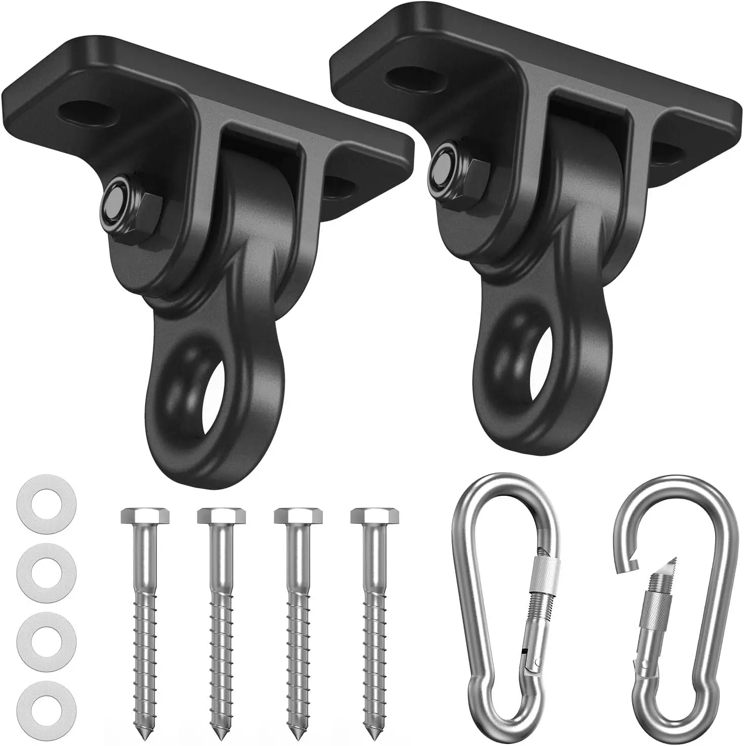 

Усиленные кронштейны для качелей с фурнитурой в комплекте – из коррозионностойкой легированной стали, грузоподъемность более 2270 кг, для деревянных качелей на веранде, воздушной йоги