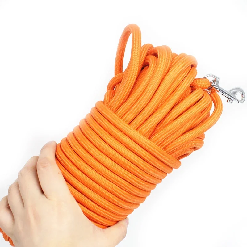 Laisse de chien d'entraînement à corde longue de 5M/10M/15M-laisse de plomb pour chiens d'entraînement d'agilité de rappel en Nylon robuste pour laisse de chien de taille moyenne et grande