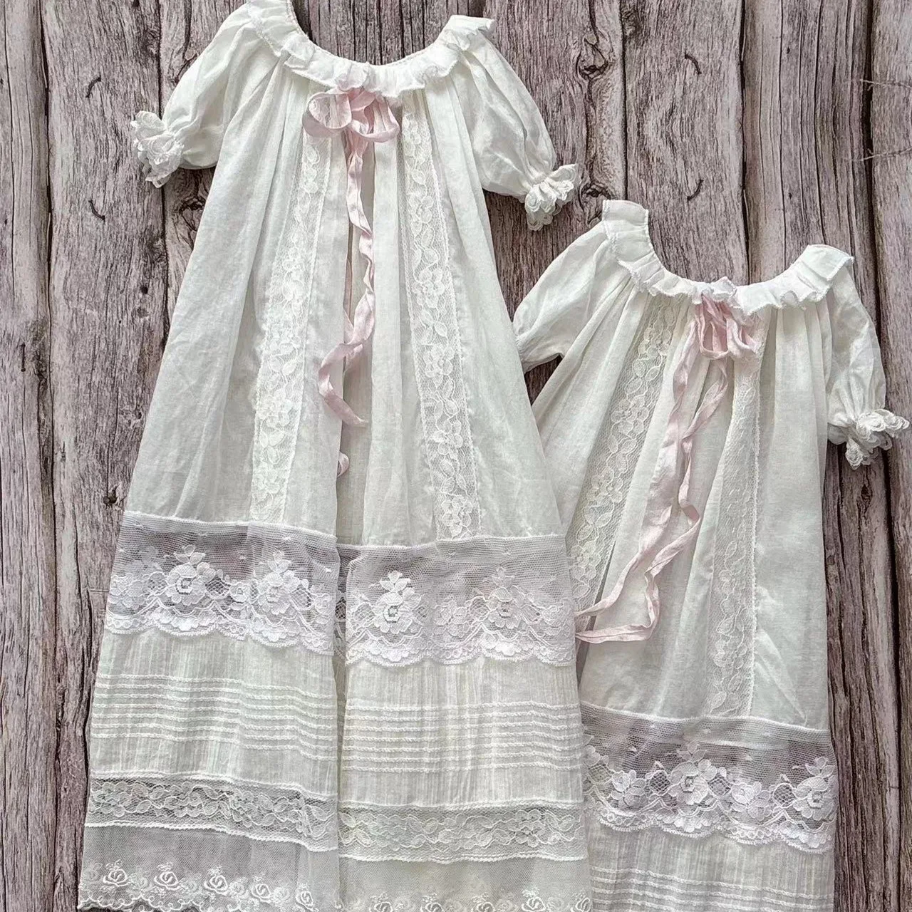 

BJD Doll Clothes Retro Lace Patchwork Nightgown 1/3 W523