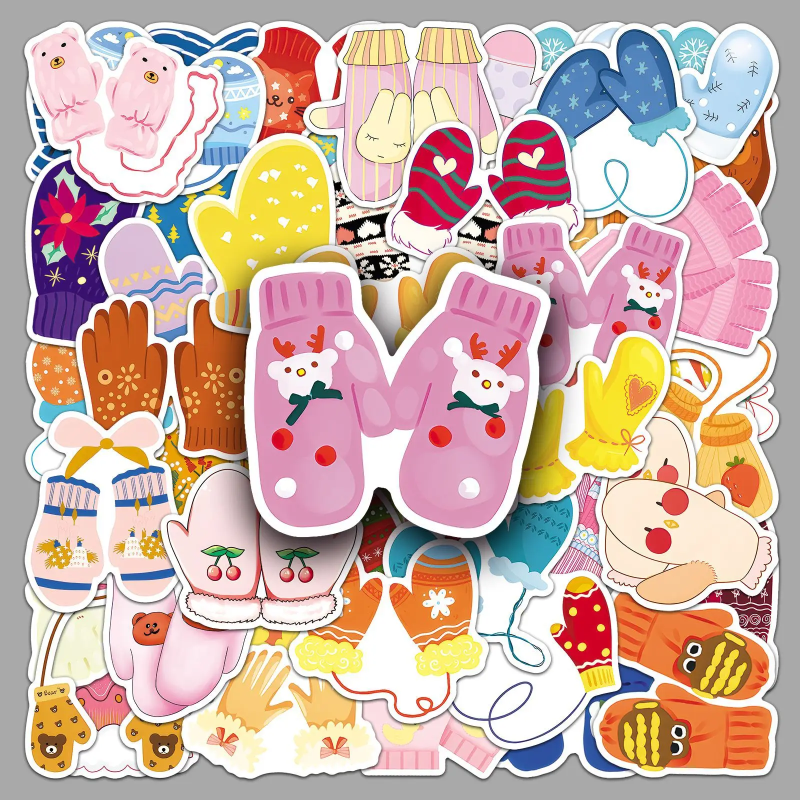 

10/30/50Pcs Winter Gloves Graffiti Stickers Cartoon Cute Creative Decorative Stickers DIY Guitar Phone Water Cup Skateboard