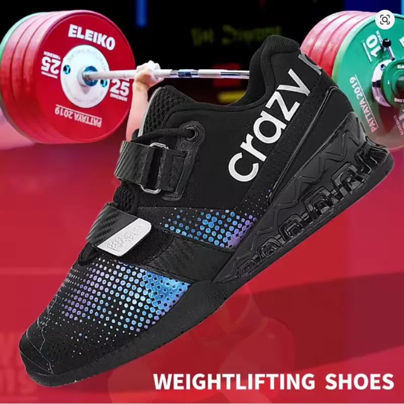 Weightlifting Shoes Professional Men Women Powerlifting Squat Training Hard Sole Gym Shoes with Stable Heel Non Slip Design