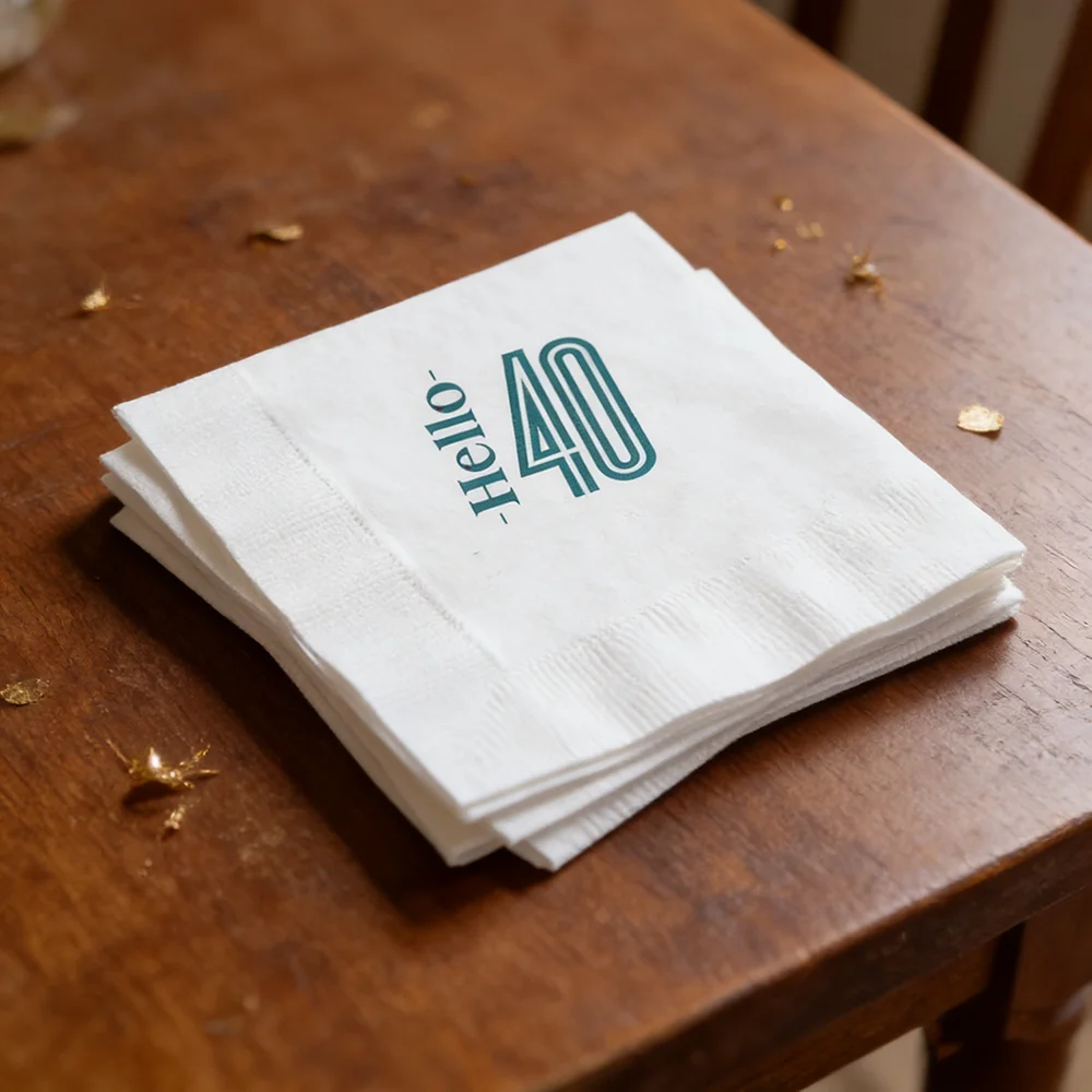 

20Pcs Hello 40 Napkins 40th Birthday Party Celebration Table DecorTable Decor Cocktail Dinner Beverage Napkin Housewarming Gift