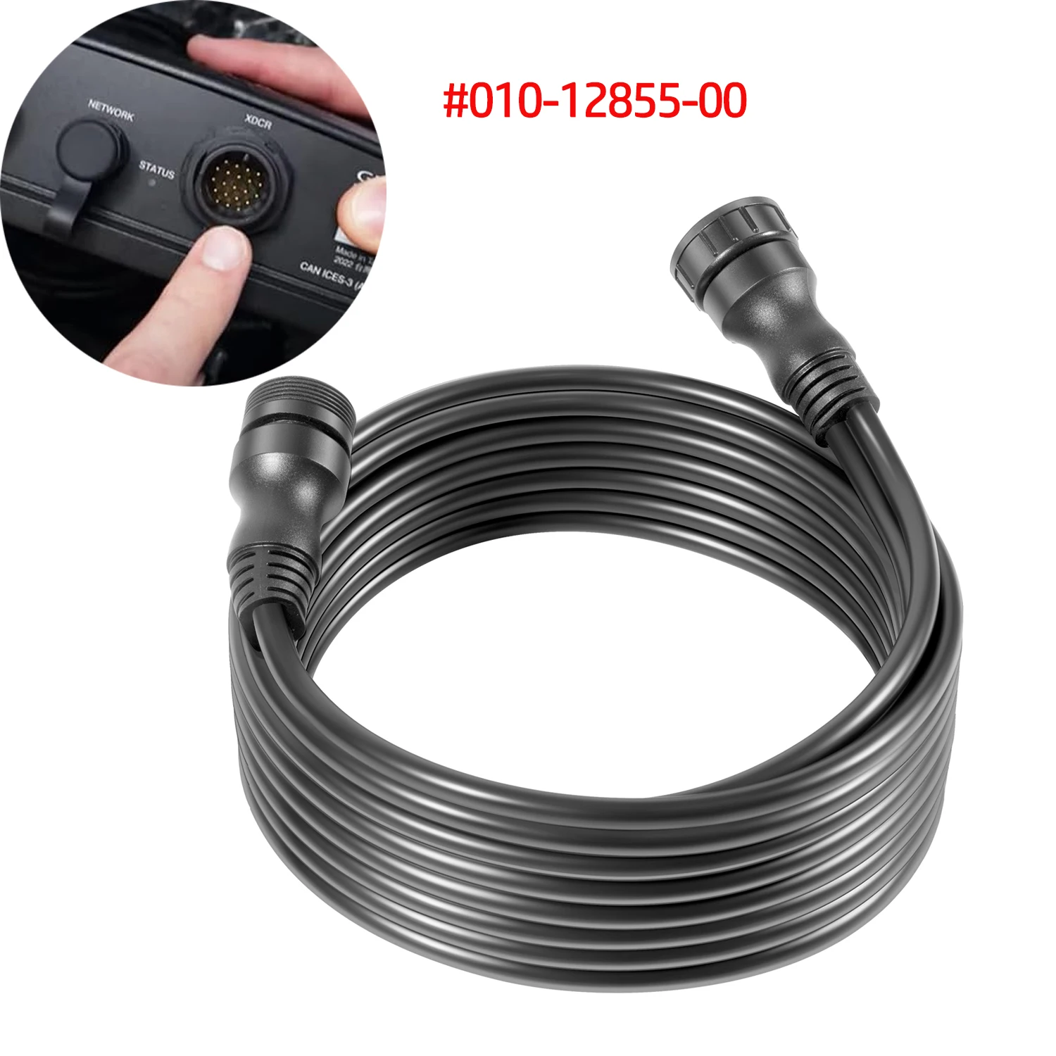 010-12855-00 Ship Transducer Extension Cable Fits for GLS 10 Sonar Module, for Garmin Panoptix LiveScope System, (21-Pin, 10 FT)