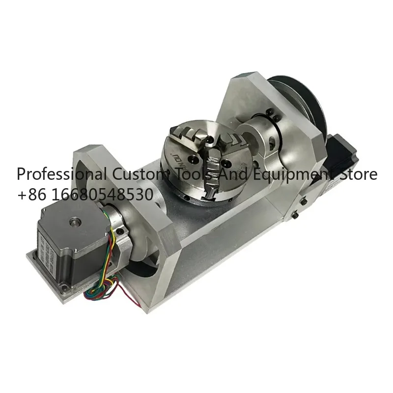YsLYCNC Rotation Axis 5th Axis With Chuck With Table 57 Two Phase 3A Stepper Motor Control for CNC Router Machine