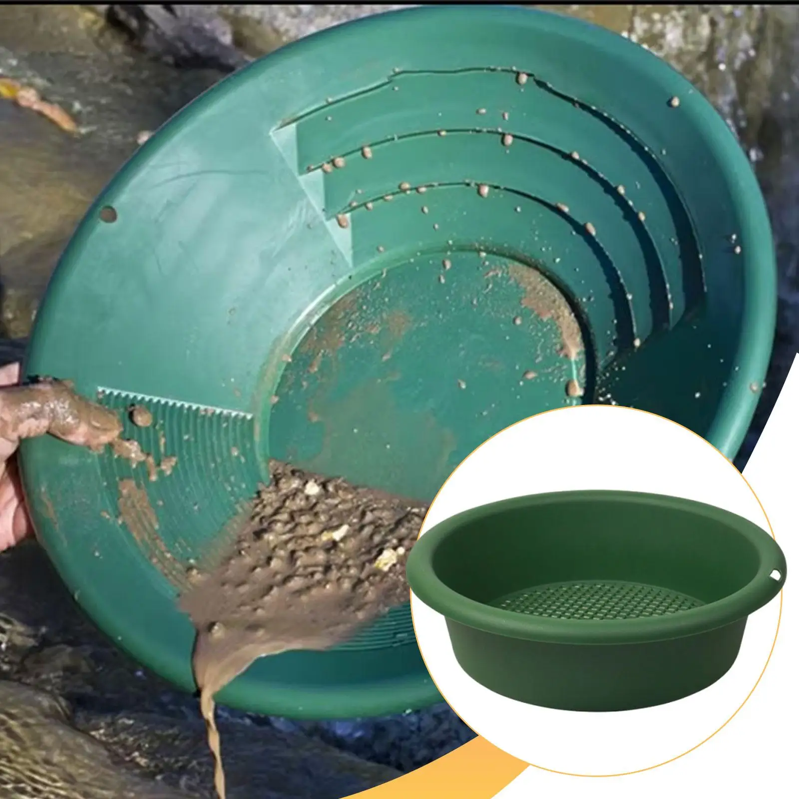 Round Garden Sieve Mesh Soil Strainer Lightweight Sifting Pan for Efficient Home and Garden Use