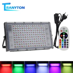 LED RGB Spotlight 50W/100W/150W IP65 Outdoor Floodlight AC220V RGB Feflector Projector Lamp With Color Remote Controller