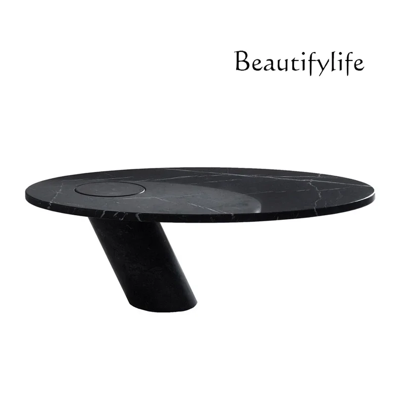 

Nordic marble coffee table creative minimalist light luxury simple modern living room household round tea table