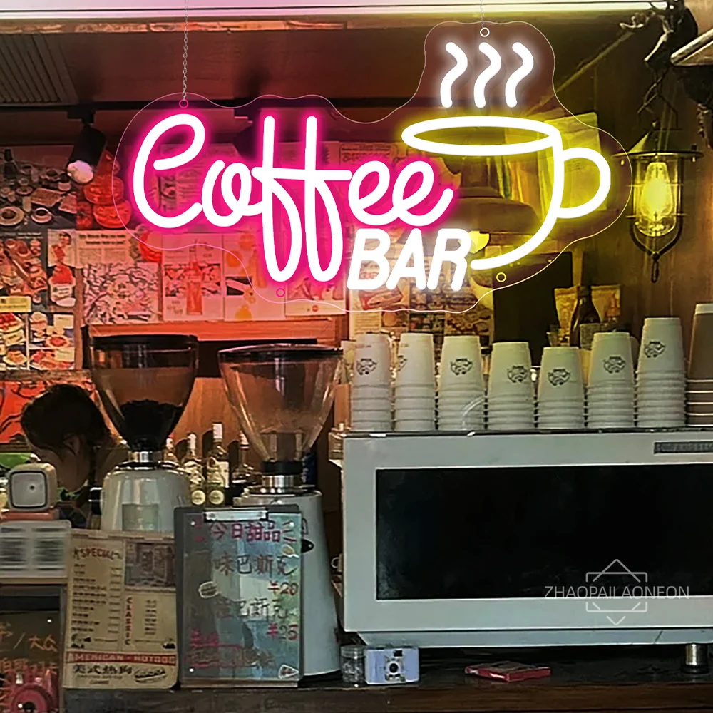 Coffee Neon Led Sign Cafe Pantry Neon lights USB Coffee Shop Tea Room Decor For Pantry Coffee Cafe Bar Decoration Neon Signs