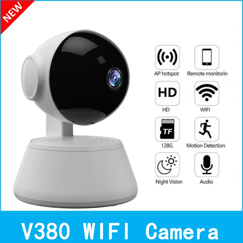 

V380 720P Mini IP Camera Wifi Wireless P2P Security Surveillance Camera Night Vision IR Baby Monitor Motion Detection Alarm