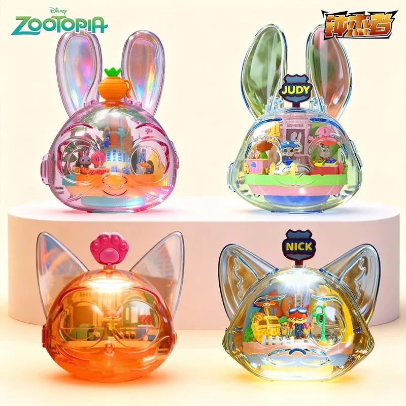 

Authentic Disney Zootopia Blind Box Magnetic Spinner Series Nick Judy Character Figure Scene Ornament Collectible Toy For Kids