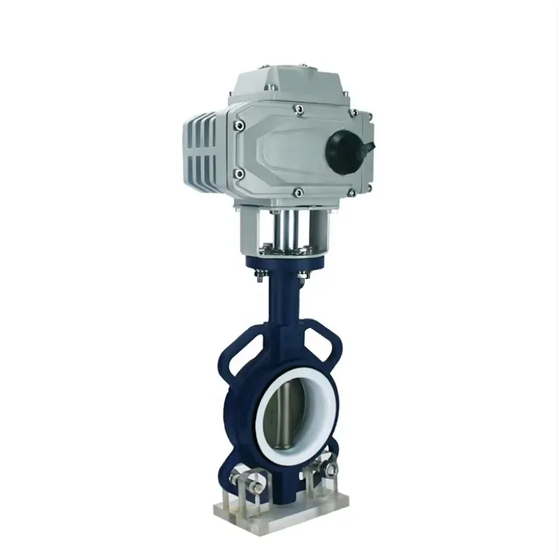 

Electric Stainless Steel PTFE Butterfly Valve D971X-10/16 DN50~DN200 With Angle Structure General Application