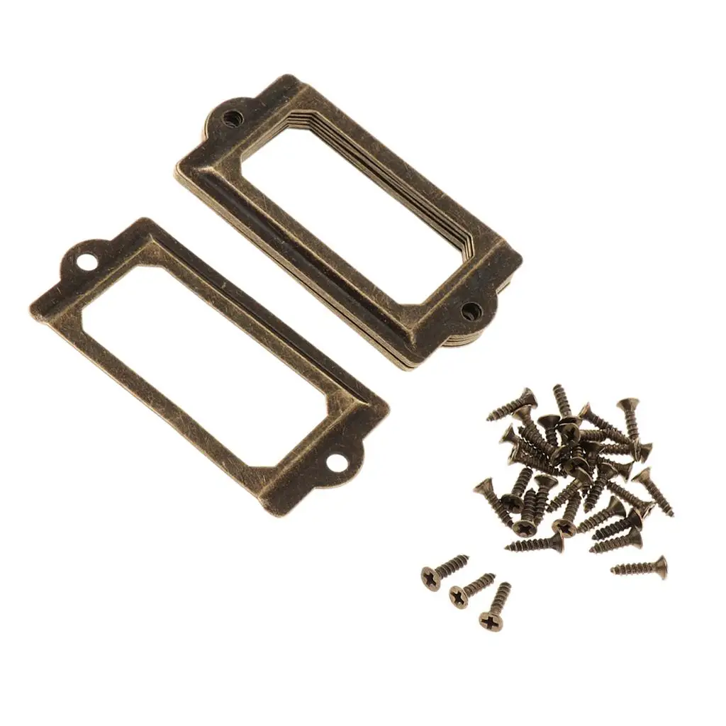 10 Pieces Drawer Label Tag Card Holder Shelf Library Office