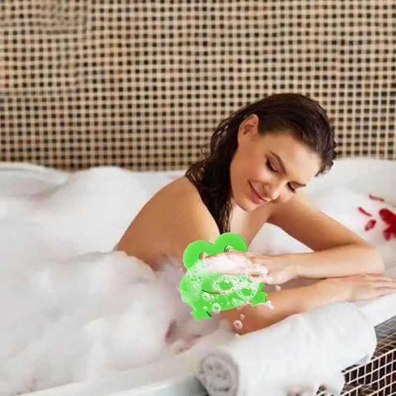 ฟองน้ำอาบน้ำรูปสัตว์ฟองน้ำ Alat penggosok Badan สำหรับอาบน้ำอุปกรณ์ขัดการ์ตูนสำหรับผู้หญิงผู้ชายเด็กอุปกรณ์ทำความสะอาดร่างกาย