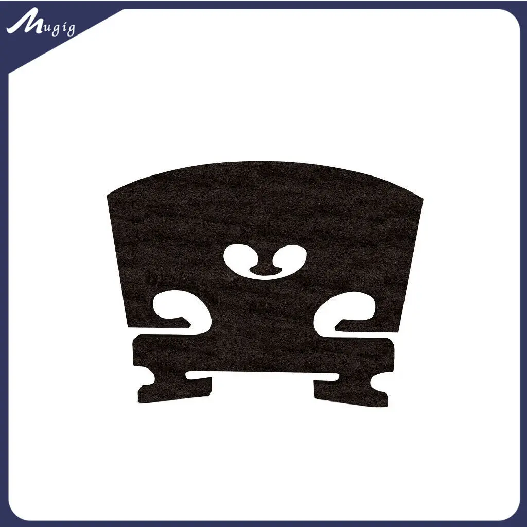 Mugig 4/4 Violin Ebony Bridge String Accessory Great Sound Ebony Fiddle Bridges Master AA Grade For Violino Parts Accessories