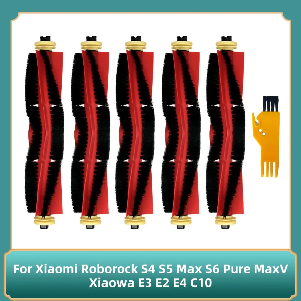 Detachable Main Roller Brush + Cleaning Tool for Xiaomi Roborock Vacuum Cleaner S4 S5 Max S6 Pure MaxV Xiaowa E3 E2 E4 C10