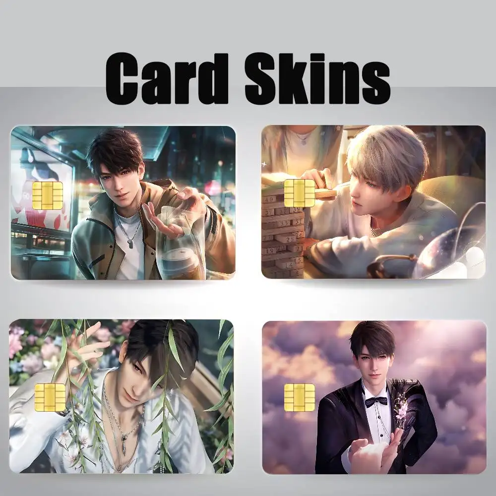 L-Love And Deep Space Caleb Credit Card Skin Stickers Matte Anti Scratch Suitable For VISA Card Bus And Subway Contactless IC Ca
