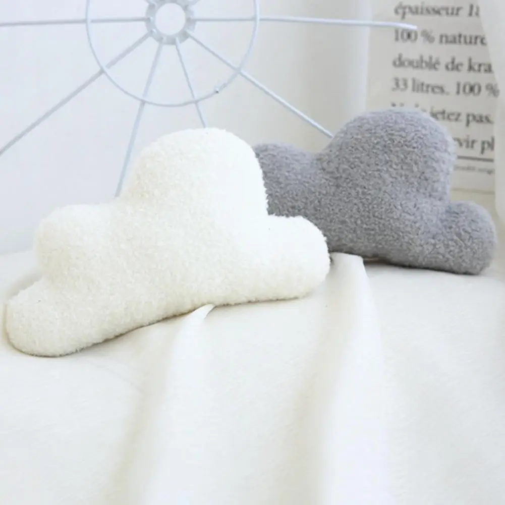 Almohada decorativa supersuave, cojín con forma de nube, fácil de cuidar, para sala de estar, sofá