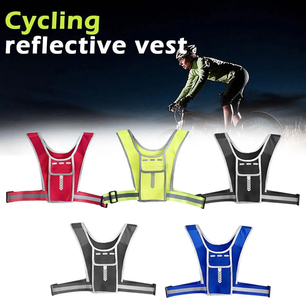 Sports Vest Reflective Running Breathable Chest Bag Mountaineering Running Vest Cycling Exercise Sports Backpack Fitness J0N6