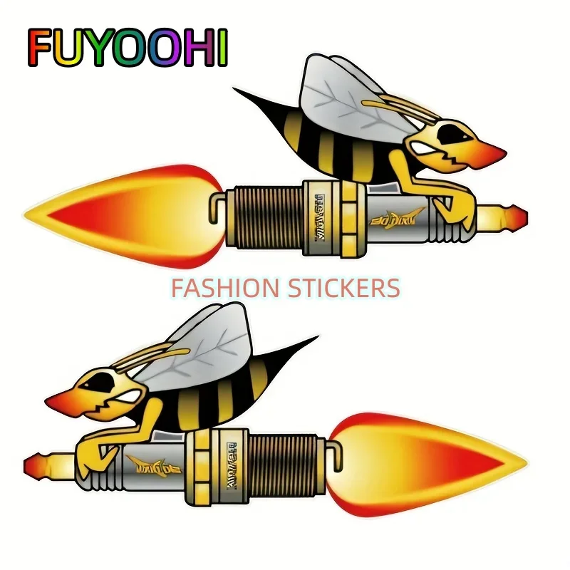 FUYOOHI Car Stickers Fire Plug Bee Vinyl Decal Snowmobile Summit Sled Trailer Car Sticker, Waterproof and Sunproof Decorative
