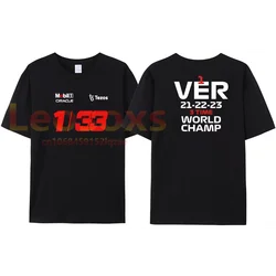 Men's T-Shirt F 1-3 TIME WORLD CHAMP Commemorative T-Shirt Sports Max Women's Verstappen Racing Tee