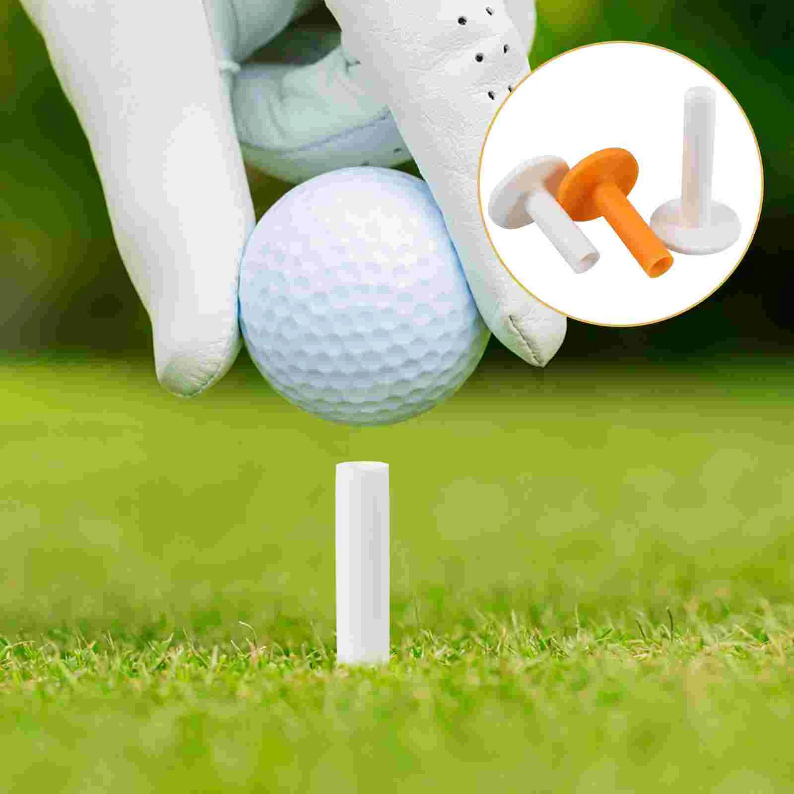 6 Pcs Golf Set Rubber Golfs Tee Driving Range Accessories Major Portable Practice