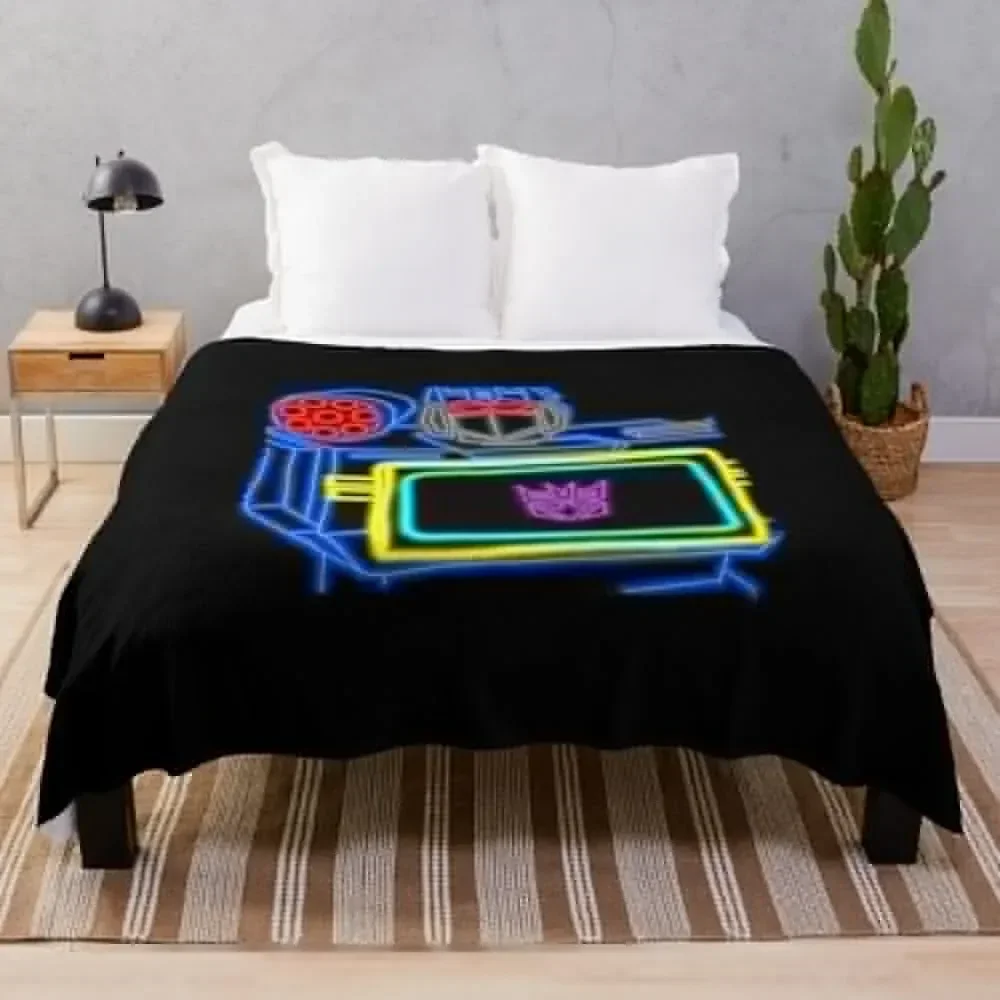 

sound wave neon Throw Blanket Decorative Sofa Luxury Throw Blankets