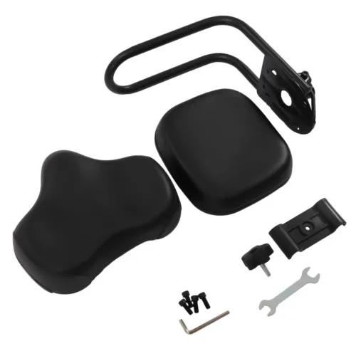 Selim de bicicleta ergonômico com design curvo e fricção de perna frontal estreita simplificada com encosto flexível e ajustável em altura
