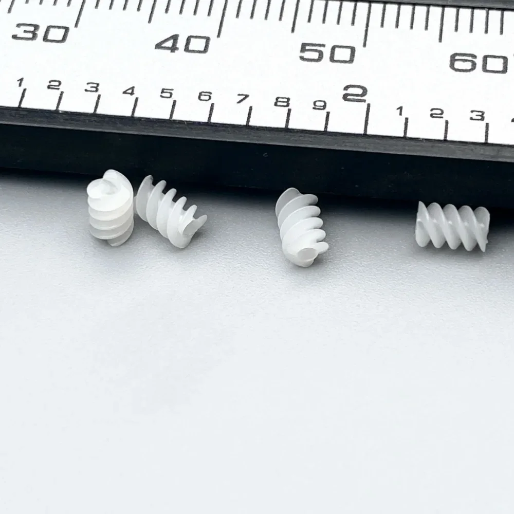 Hole 1.0mm 0.95mm 0.3M Plastic worm Gear 6.3mm*4.24mm White worm gears