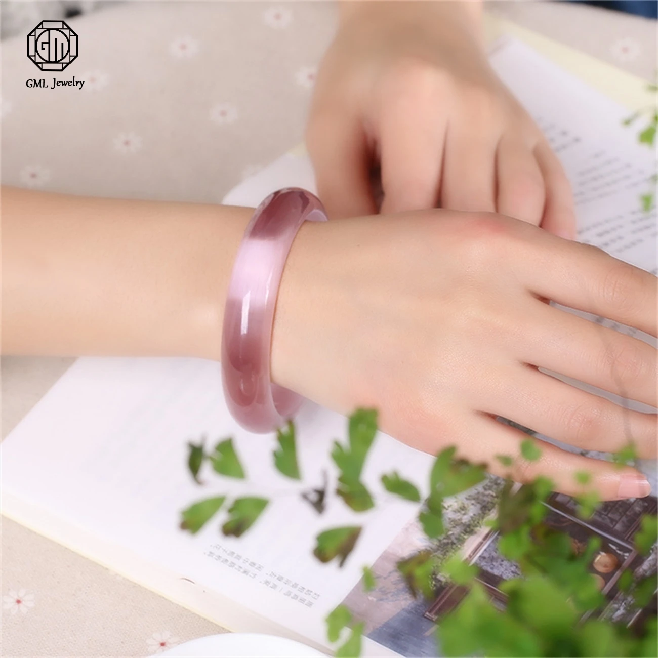 Genuine Cat Eye Stone Bracelet Wide Width Fashionable Korean Style Minimalist for Women Students Daily Wear Jewelry Gift 3