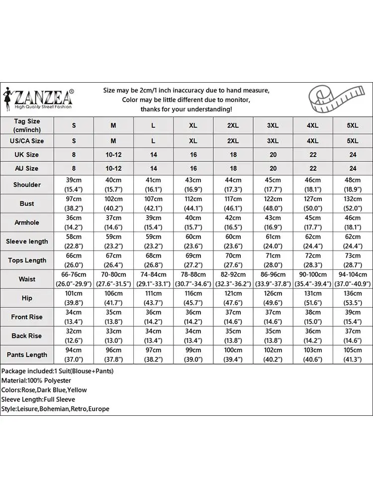 ZANZEA-Fatos de blazer monocromáticos femininos, agasalho senhora do escritório, calças elegantes de trabalho OL, calças da moda, primavera, 2 peças