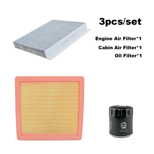 Imagen 1 del producto Juego de filtros de 3 uds para SAIC MG ONE 1.5T 2023 2024 α β 15C4E accesorios de filtro de aceite de aire de cabina de motor 10851753 11018703 Repuestos