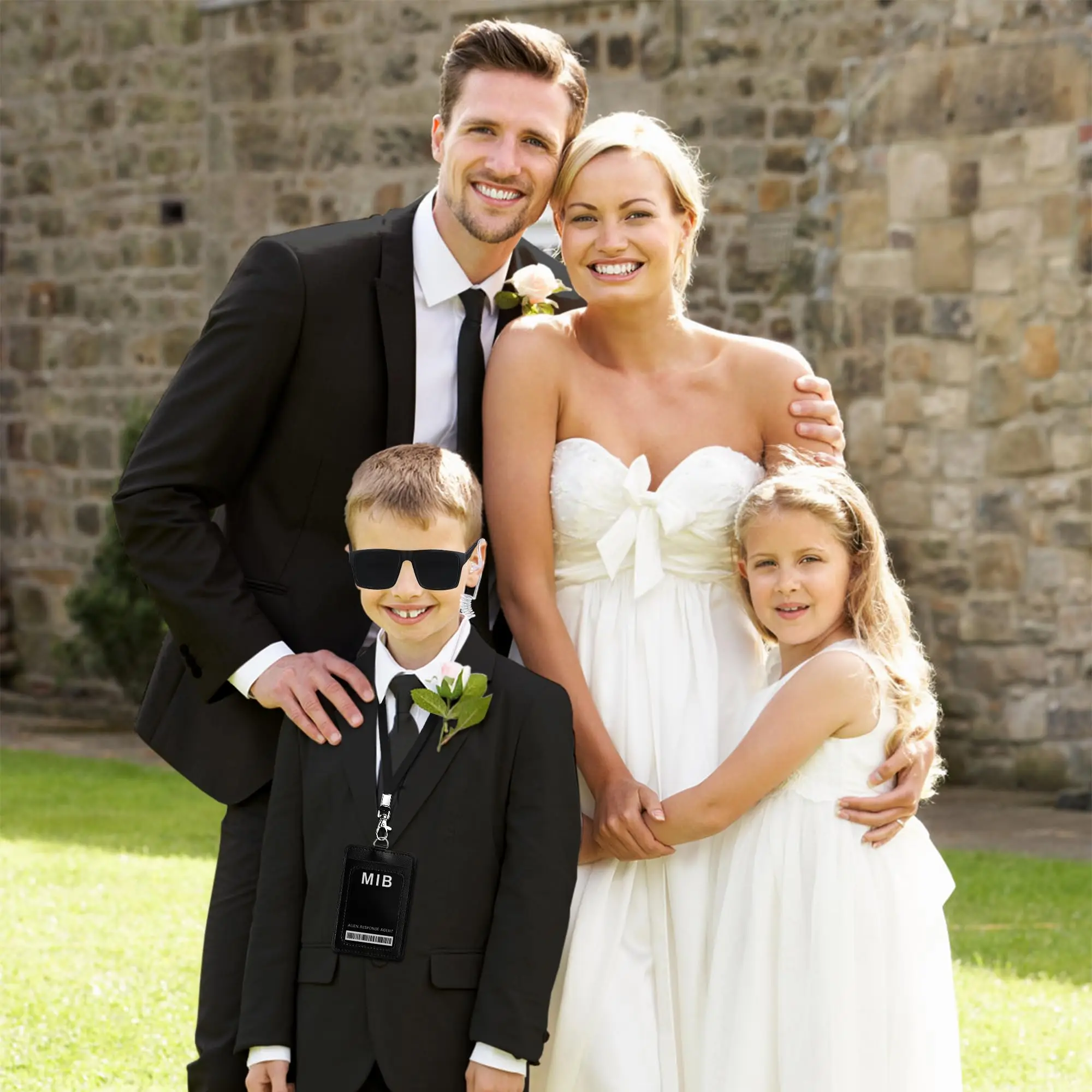 Accesorios de disfraz de agente MIB de 6 piezas, conjunto de disfraz de servicio secreto, accesorios de disfraz de espía para hombres, mujeres y niños para cosplay