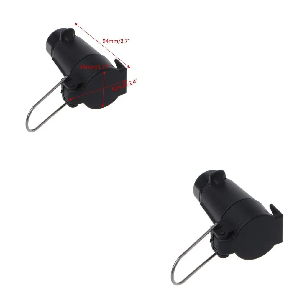 XA6H 7 Pin Round Standard European Car Plug Connector Plastic Car Trailer 7 Pin Socket Plugs for Trailers