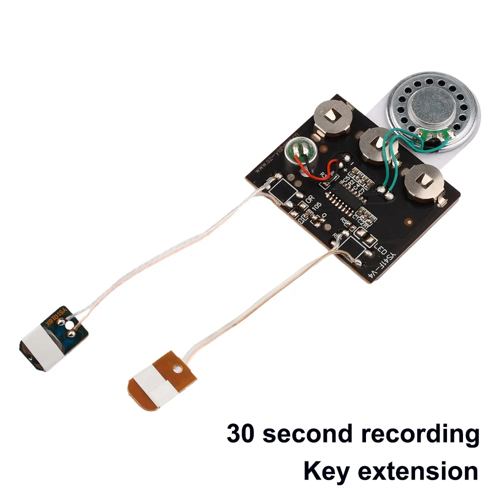 30s Audio Voice Recording Playback Module Button/Light Sensitive/Button with Extension Cord Audio Playboard Music Module