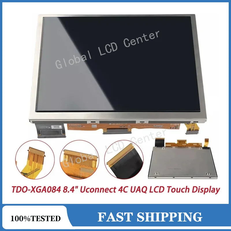 Pantalla LCD Original Nueva de 8.4 Pulgadas TDO-XGA0840J00001 TDO-XGA0840J00001-V5 con Pantalla Táctil para Radio de Navegación Uconnect 4C UAQ 18-23