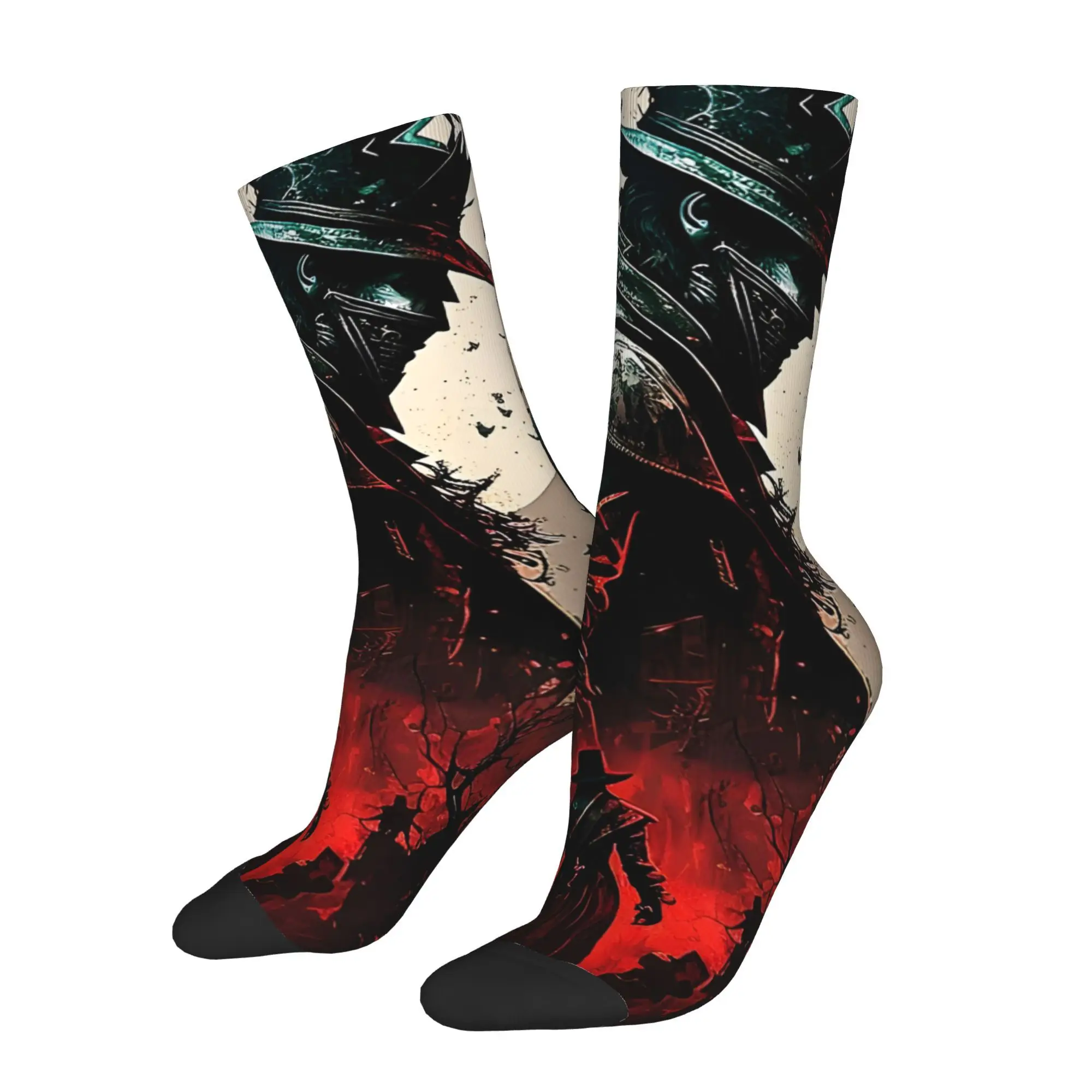 

Bloodborne Hunter Monster Game Men Socks Cycling Year Round Comfort Stockings for Cycling Daily Wear