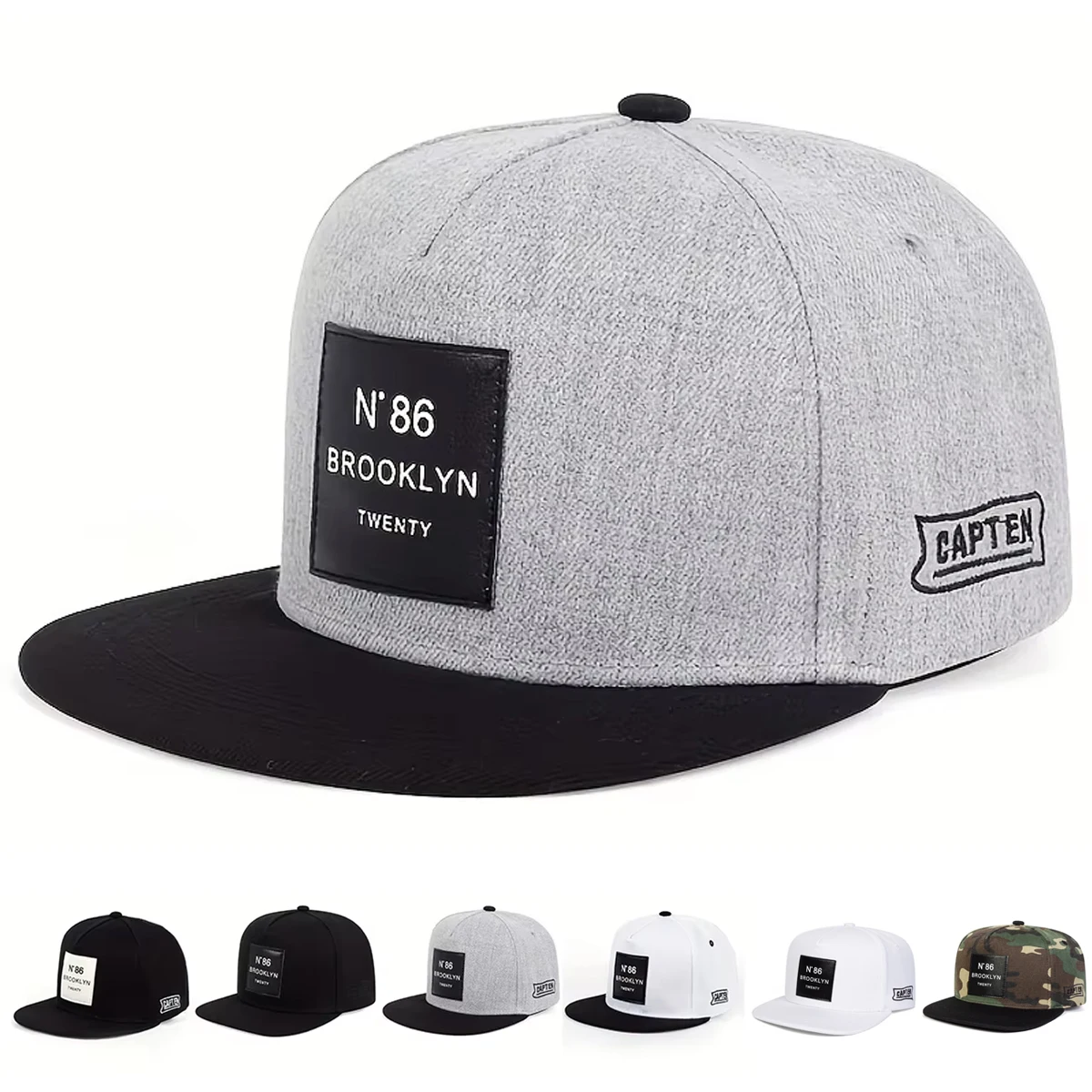 Unisex BROOKLYN Label Hip-Hop-Hüte für Frühling und Herbst, verstellbare, lässige Snapback-Baseballkappen, Sonnenschutzhut für den Außenbereich