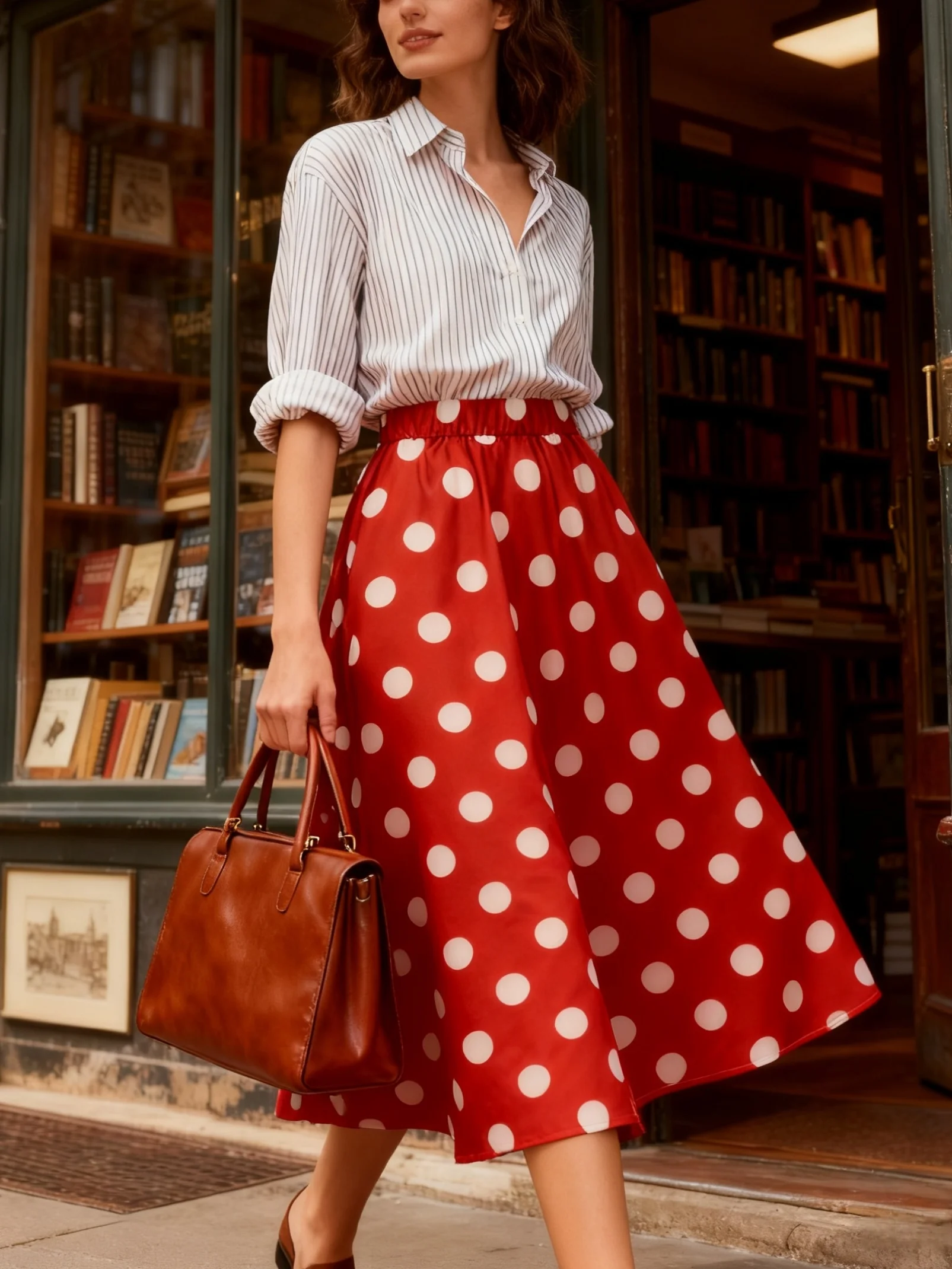 

Женская юбка-карандаш в горошек, летняя юбка для отпуска, элегантная офисная юбка, повседневная юбка А-силуэта, юбка миди с высокой талией, весенняя юбка