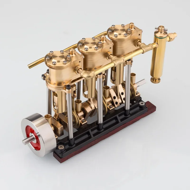 KACIO LS3-13S Vertical Two / Three Cylinder Reciprocating Steam Engine Model with Oil Cup for 80-120CM Steam Ship