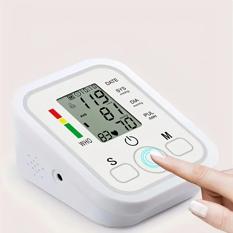 Digital Blood Pressure Meter Medical Voice Arm BP Sphygmomanometer Automatic Pressure Tonometer Tensiometer With Intelligent Aut