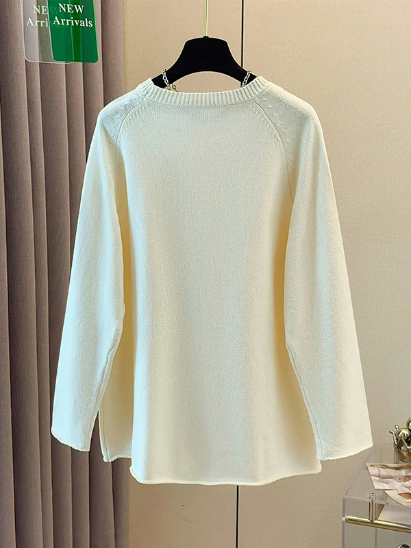 Plus Size Royal Blue Sweater Damen Loose Oulder Sve Round Ne Lazy Sle Fat Sister Strickoberteil Winter Thi Long Sve