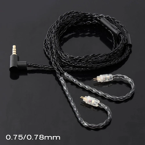 JCALLY JC08S 8 acciones QDC 2 pines 0,78mm MMCX Cable de actualización de auriculares con micrófono para KZ EDX Pro ZSN PRO X ZST PRO X ZSX PRX Castor ZSN