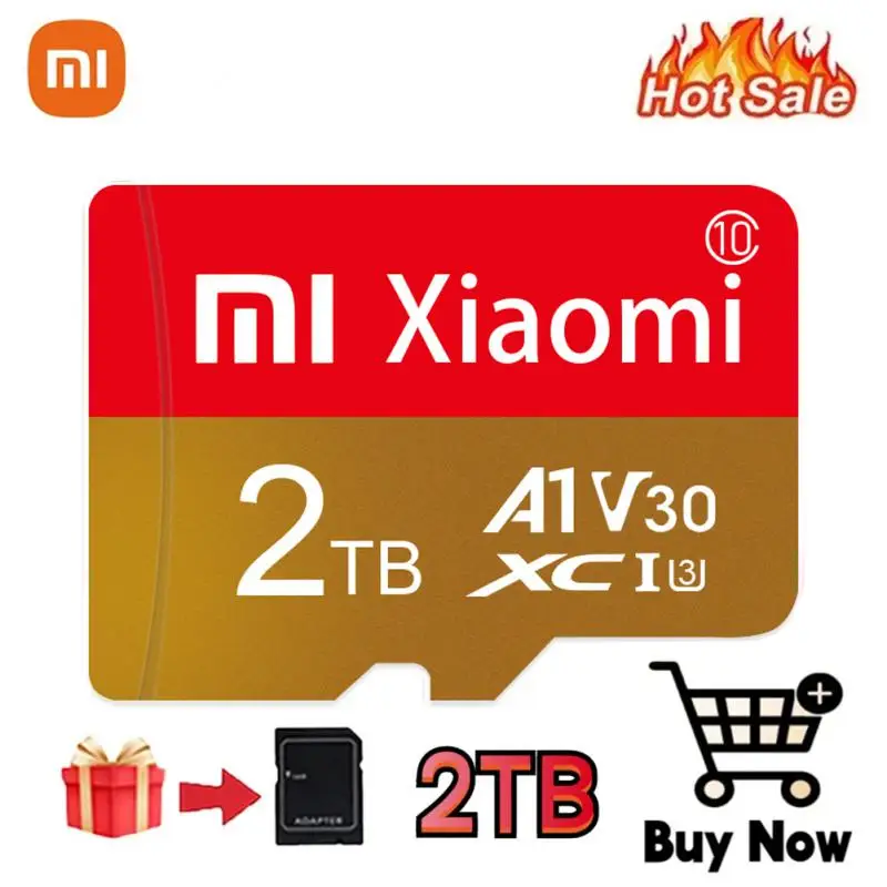 Карта памяти Xiaomi 2 ТБ 1 ТБ, высокоскоростная SD-карта класса 10, 128 ГБ, 512 ГБ, V60 A2, карта флэш-памяти 128 ГБ, Micro Tarjeta Sd для телефона