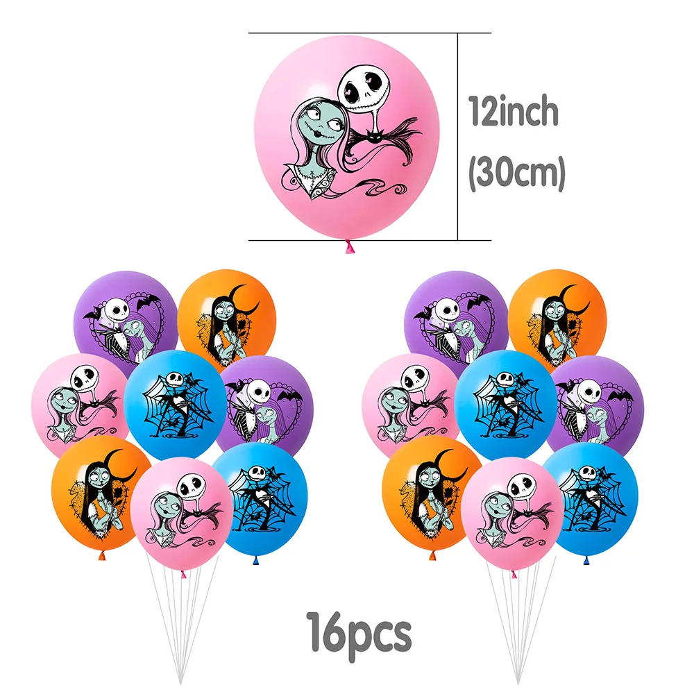 Jack en Sally thema kinderverjaardagsfeestje decoraties banner ballonnen