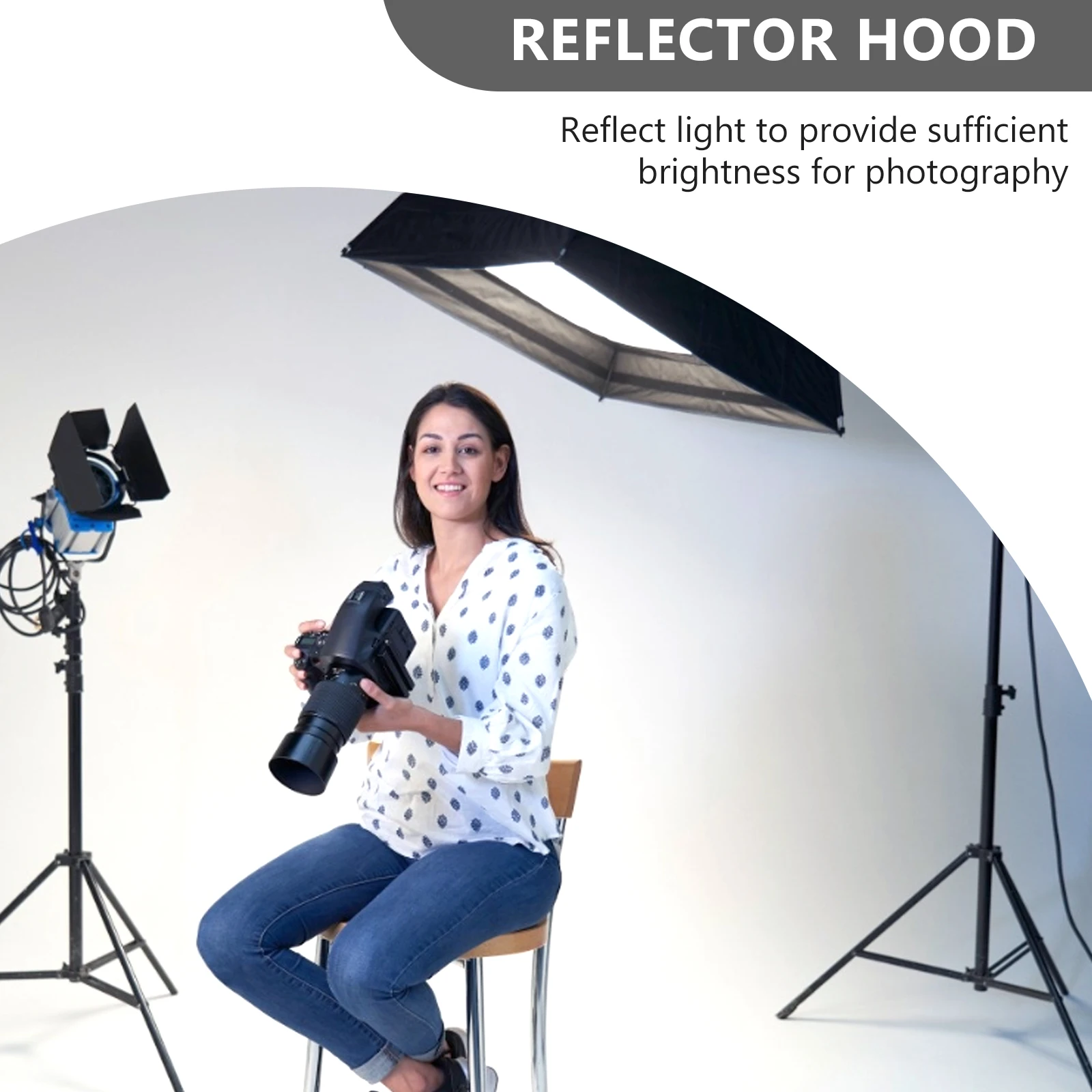 

4pcs Camera Flash Reflector Diffuser Professional Light For Photography Studio Outdoor Use Durable Portable Lighting Equipment