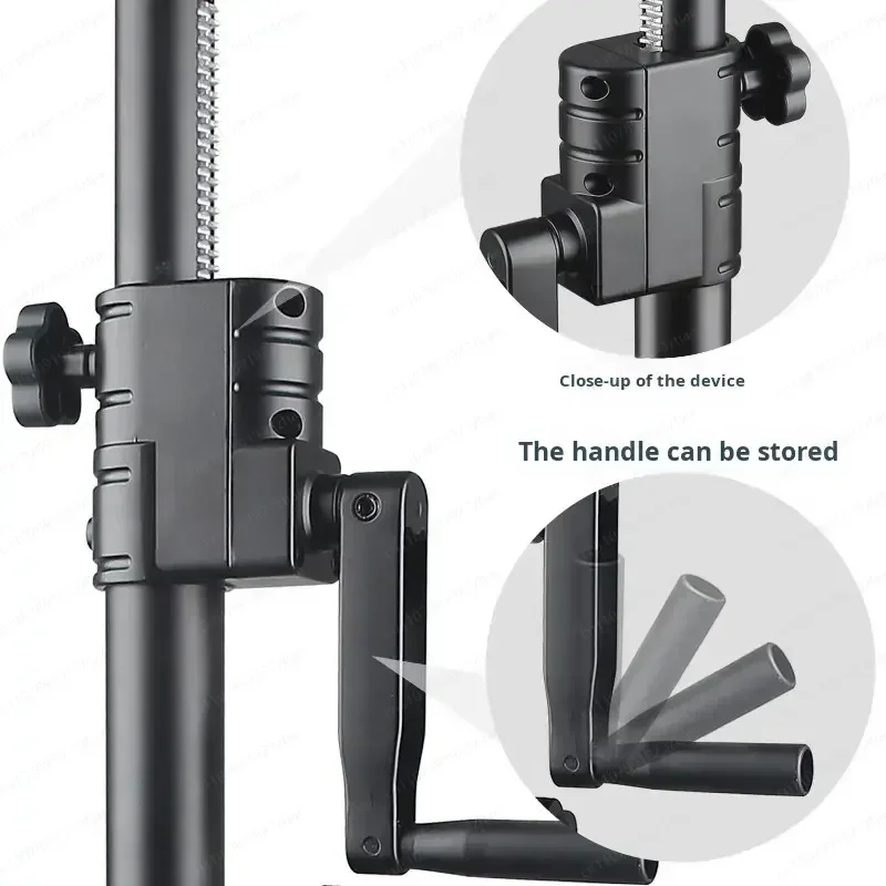 All Metal Hand Crank Speaker Stand, Heavy Duty Tripod for 12