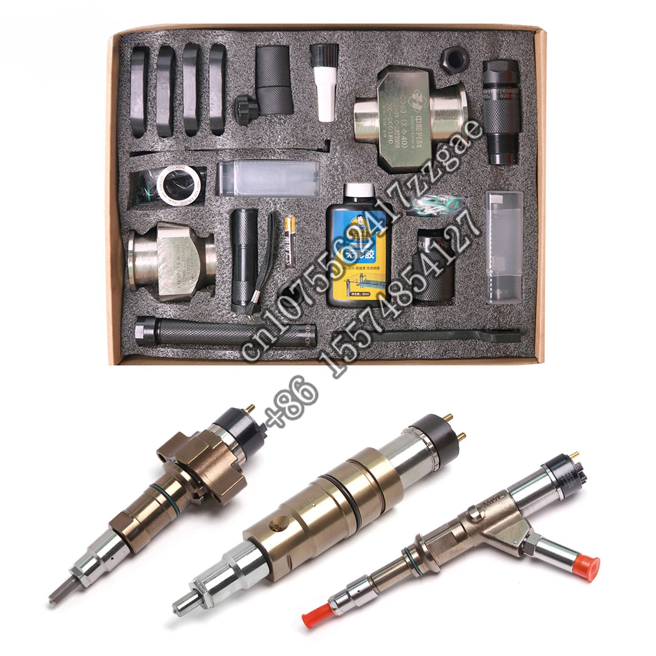 

ZQYM Whole set Common rail crdi fuel injector repair dismantling tools